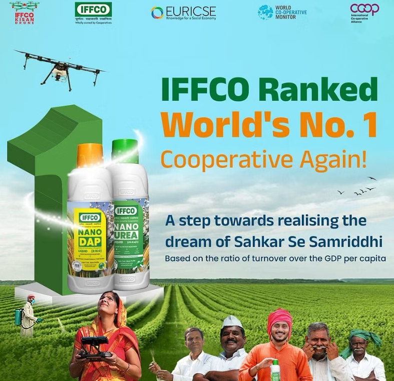 IFFCO Ranked Number 1 Cooperative Among Top 300 Cooperatives Worldwide