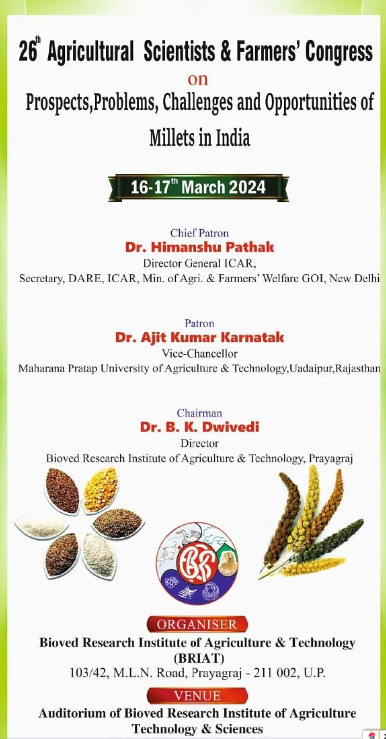 The International Millet Year 2023: Significance, Health Benefits, and Cultivation | 26th Agricultural Scientists & Farmers’ Congress